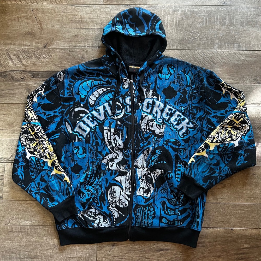 90s/Y2K Jesse Pinkman Streetwear Club Chaos Men's XL Soul Assassin Zip Up Hoodie